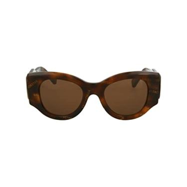 Imagem de Balenciaga Óculos de sol redondos/ovais, Havana, marrom Havana, óculos de luxo, feitos na Itália, armação de acetato, designer fashion para luxo diário