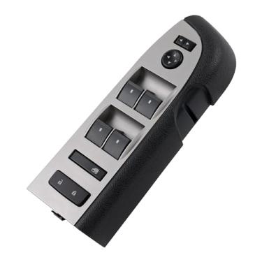 Imagem de Interruptor mestre de janela lado do motorista com controles de espelho e fechadura de porta, moldura preta – compatível com Chevy Silverado 2010-2013 e GMC Sierra 1500 2500 3500 (tripulação/cabine