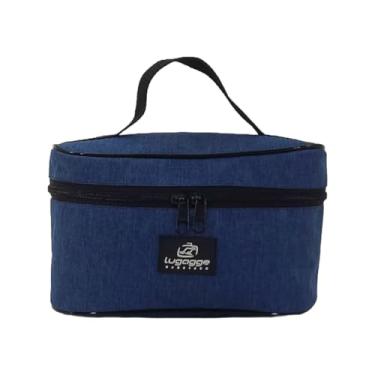 Imagem de Bolsa frasqueira necessarie viagem organizador maquiagem objetos pessoais (Azul Mescla)