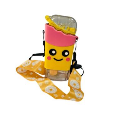 Imagem de Garrafa De Água Cantil Da Kawaii Volta as Aulas Escolar creche Infanti