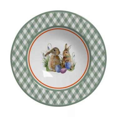 Imagem de Conjunto com 6 Pratos Fundo Bunny Pascoa Ø25cm - Alleanza Cerâmica