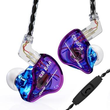 Imagem de YINYOO Kbear Storm Fones de Ouvido Intra-Auriculares Profissionais para Cantores, Bateristas, Músicos, Baixistas, Fones de Ouvido com Fio Personalizados, Fones de Ouvido Intra-Auriculares Iem, Cabo Ba