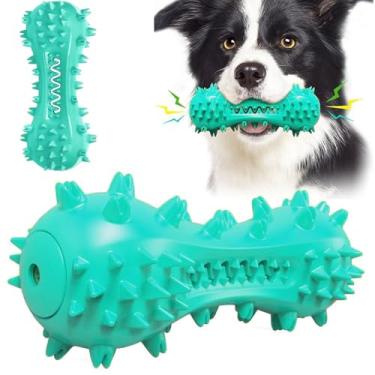 Imagem de Majoxin Brinquedos para mastigar cães para dentição, escova de dentes resistente para cães, brinquedos barulhentos ao ar livre para mastigadores agressivos, escova de limpeza de dentes durável para