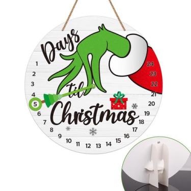 Imagem de Calendário de advento do Grinch de Natal PETCEE 2024 com placa pendura