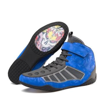 Imagem de Calçados Masculinos para Fisiculturismo, Boxe, Levantamento de Peso e MMA - Tênis de Cano Alto para Treinamento Esportivo Luta Livre
