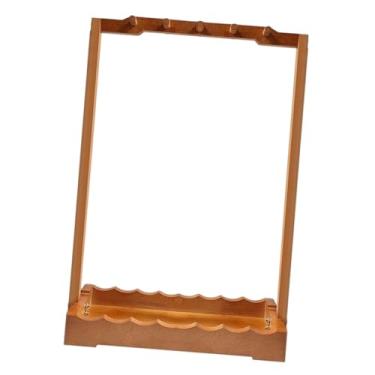 Imagem de Baoblaze Suporte para sinos de vento chinês, suporte para caneta de caligrafia, para pincel de escrita chinesa para pendurar pingente, joias, sinos, Cor de Madeira