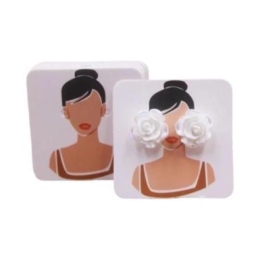 Imagem de Cartões De Joias De Luxo 4x4cm 100pcs Papel Com Pó De Pérola Para Exib
