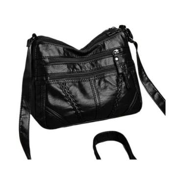 Imagem de Bolsa Transversal Feminina Estilosa Em Couro Macio, Bolsa De Ombro Tra