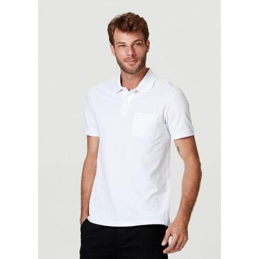 Imagem de Camisa Polo Masculina Básica Regular Com Bolso Frontal