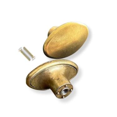 Imagem de Kit 8 Puxadores Ponto Oval de Gavetas, Móveis em Metal - Compras Fácei