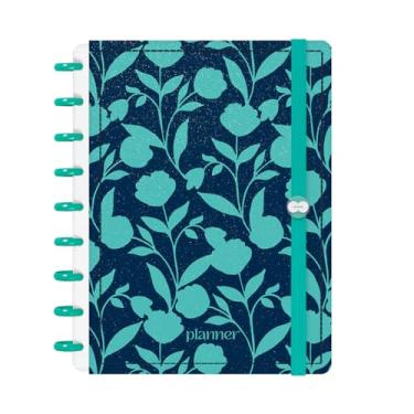 Imagem de Planner Iscool Disc 2026 Inteligente Datado Glamour Color Rosas Azul Marinho