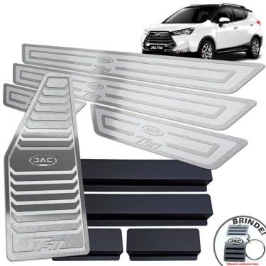 Imagem de Descanso + Soleira Aço Inox Jac T50 Prata Alto Relevo