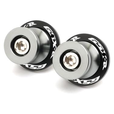 Imagem de BYYINGSUS Acessórios de motocicleta Swingarm 1 par de parafusos compatíveis com GSXR 125/150/600/750/1000 GSX-R Spools Sliders Parafusos de suporte CNC M8 (titânio)