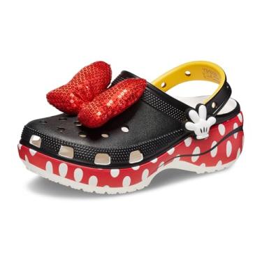 Imagem de Crocs Tamanco feminino Disney Minnie Mouse clássico plataforma, Minnie Mouse, 34