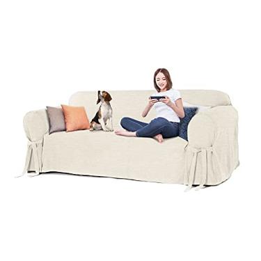 Imagem de Capa para sofá de 6 lugares em Acquablock Impermeável Resistente Pet Criança Cachorro Gato Cor:Crua