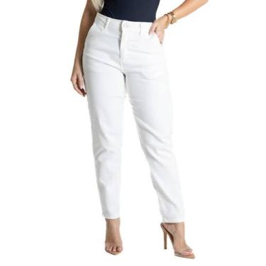 Imagem de Calça Sarja Sawary Mom - 281312 - off white 44, Bege, 44