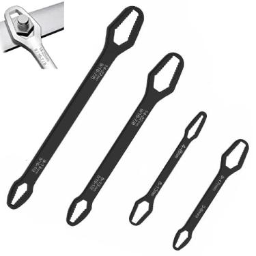 Imagem de FUYGRCJ Chave Torx universal de cabeça dupla, 4 peças, chave Torx ajustável, ferramentas manuais para reparo de engenharia doméstica de carro e bicicleta (4 peças (8-22 mm (8 mm/8-22 mm [5 mm]/4-13 mm/3-17 mm))