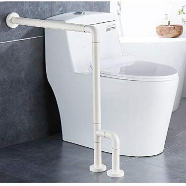 Imagem de XNXWDZ Corrimão de chuveiro de parede de banheiro para deficientes, corrimão de banheiro independente, corrimão de vaso sanitário com pernas, corrimão de segurança, adequado para idosos (branco)