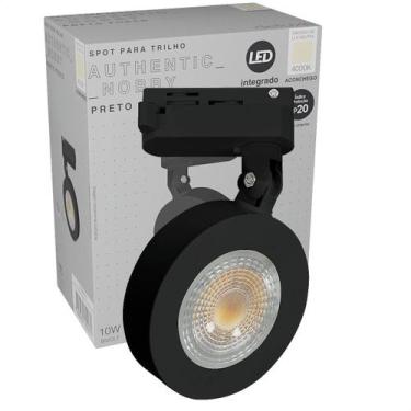 Imagem de Spot para Trilho Eletrificado 10w Redondo Preto Nobby Deluxe, Neutro