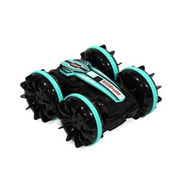 Imagem de Carro de controle remoto anfíbio azul acrobático para crianças