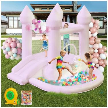 Imagem de Castelo Inflável para Crianças com Pula-Pula e Tobogã - Diversão Certificada e Segura - Fácil de Montar - Tamanho Ideal - Escolha