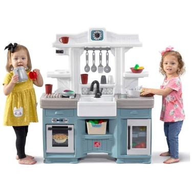 Imagem de Cozinha Infantil, Brinquedo Interativo com Luzes e Sons, Plástico Durável, 21 Acessórios, Para Crianças a Partir de 2 Anos, Step2