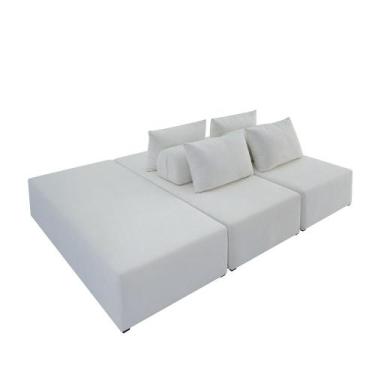 Imagem de Sofá Ilha na Caixa em Módulos Mobili Puff + 2 Chaises 270cm Estofama, 