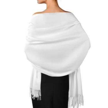 Imagem de Lenço macio de inverno Pashmina Shawl FURTALK 65x195cm