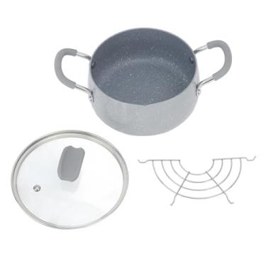 Imagem de Frigideira japonesa de cabo duplo, mini frigideira com tampa e escorredor de óleo para cozinha, usuários domésticos e chefes, liga de alumínio