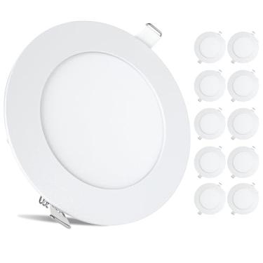 Imagem de Leisure LED Luminária de teto embutida para barco, 480 lúmens, superfina, LED, luz de painel CC 12 V 12 cm 6 W (10)