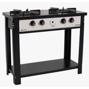 Imagem de Fogão Profissional 2 Bocas Venâncio Linha Bravo Grafite com Espera para Forno