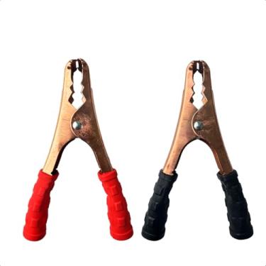 Imagem de Par de Garras Jacaré 500A para Cabos Chupeta de Bateria – Alta Condutividade, Segurança e Durabilidade