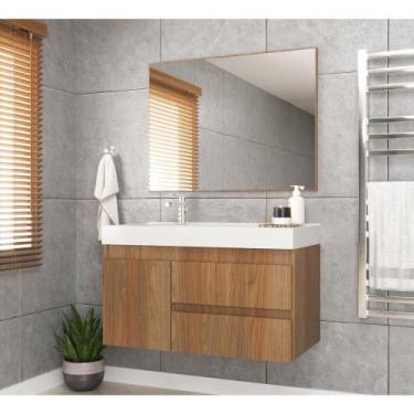 Imagem de Gabinete Banheiro Cuba E Espelheira 80Cm MultimóveisVcr10074 - MULTIMO