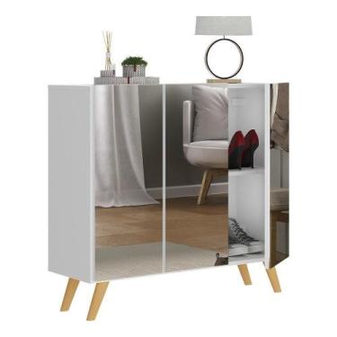 Imagem de Sapateira Retrô Com Espelho 3 Portas Nina Multimóveis V6022 - MULTIMOV