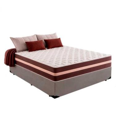 Imagem de Cama Box Casal 138 Suede Cinza com Colchão Little Angel Mola Superlast