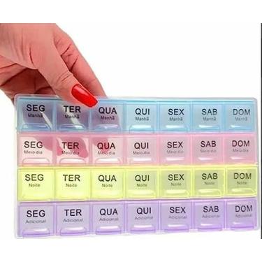 Imagem de Porta Comprimido Semanal 28 Compartimentos - 4 Períodos Alux - Alux Pr