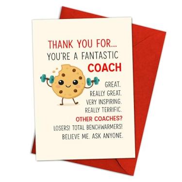 Imagem de Thank You For You're A Fantastic Coach, Great Players Great Coaches, Thank You Card for Coach Men Women, Ideal Basketball Wrestling Soccer Retirement Birthday Gifts Single 5.3''x 20.3 cm Cartão