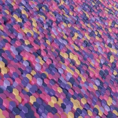 Imagem de Quadro Decorativo Hexagonal Creamy Pattern Arte Abstrata para Sala e Escritório 30x30cm