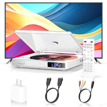 Imagem de Mini leitor de DVD com colunas incorporadas HIFI, leitores de DVD sem região para TV, saída HDMI e AV, leitor de CD/DVD super pequeno com entrada USB, sistema NTSC/PAL, cabos HDMI e AV
