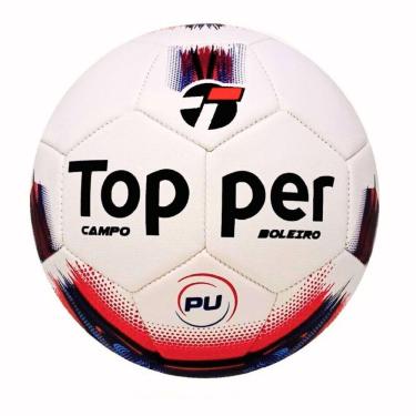 Imagem de Bola De Futebol Campo Topper Boleiro Hibrid Vermelho + Azul Tamanho Único