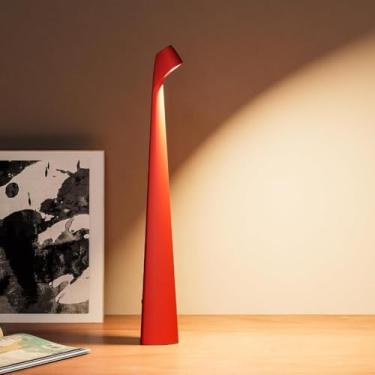 Imagem de Luminaria de Mesa, Abajur de Mesa para Leitor de Alienígena de Carregamento Usb Lâmpada Decorativa Minimalista Pode Ser Usado Como Carregador Portátil para Celular(Vermelho)