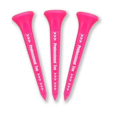 Imagem de Subetee Camisetas de golfe longas de plástico com ponta deslizante de teflon para viagens mais longas, pacote com 3, rosa, 9,5 cm, SUBE-L-PK – Acessórios de golfe, feitos no Japão