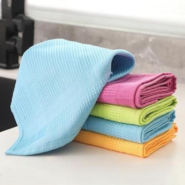 Imagem de Pano de limpeza de vidro sem fiapos, sem riscos, pano de microfibra absorvente para banheiro, espelhos e limpeza doméstica