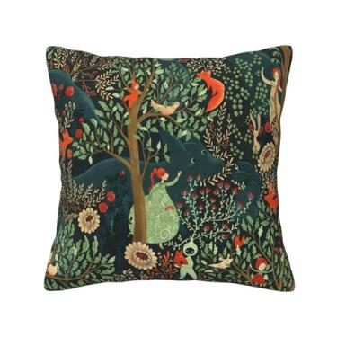 Imagem de Beanstack Almofada Whimsical Wonderland 45,7 cm x 45,7 cm Conjunto de almofada quadrada confortável decoração de cama sofá sala de estar escritório capa de almofada