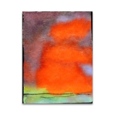 Imagem de RYLJCZ Pinturas famosas abstratas. Pôsteres e impressões de arte de Emil Nolde (Céu e Nuvens Vermelhas). Reprodução em tela. Quadro decorativo para sala de estar. (60 x 84 cm (23,5 x 33,1 polegadas
