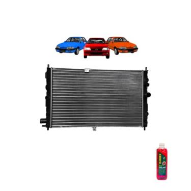 Imagem de Kit Radiador GM Monza Kadet 1.8 2.0 EFI 91/96 + Aditivo Radiador Radiex R1952 Rosa