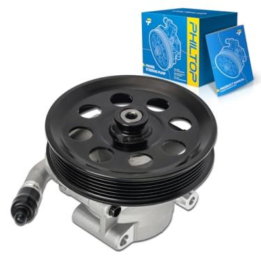 Imagem de PHILTOP Bomba de direção hidráulica 205202 com polia, adequada para 2011-2016 F-250/F-350 Super Duty 6.2L, substitui OE 20-5202, 205202, 965202, BC3Z3A696A, N7120191, 14471, 6328552. N, 6083 PX