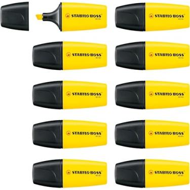 Imagem de Marca Texto - STABILO BOSS ORIGINAL Mini – Caixa com 10 unidades – Amarelo