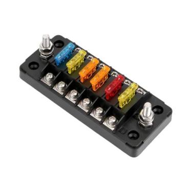 Imagem de Bloco De Fusíveis De Lâmina 6/12 Vias 32V 75A Com Fusíveis Duplos Para