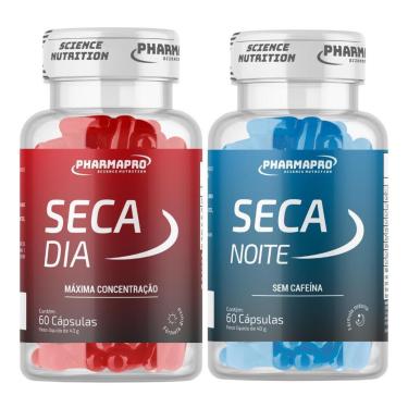 Imagem de Kit Termogênico Seca Dia e Seca Noite Pharmapro – Com e Sem Cafeína – 60 Cápsulas Cada-Unissex